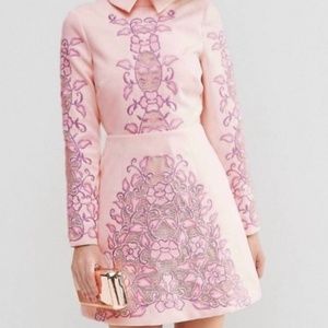 Asos long sleeve open back dress